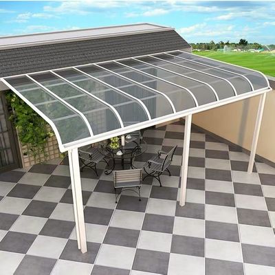 Tende impermeabili di alluminio del patio 500mm del baldacchino del parasole del tetto del policarbonato per le piattaforme